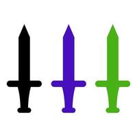Sword On White Background vector