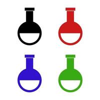 Laboratory Flask On White Background vector