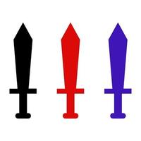 Sword On White Background vector