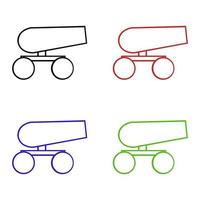 Cannon On White Background vector