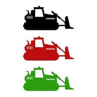 Excavator On White Background vector