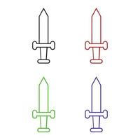 Sword On White Background vector