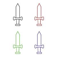 Sword On White Background vector