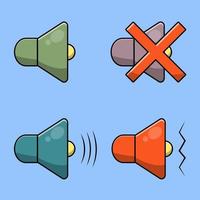 Cute Flat Sound Set vector