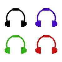 Headphones On White Background vector