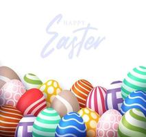 happy Easter egg banner vector