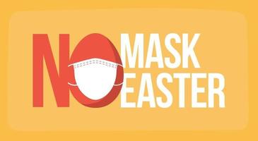 easter and coronavirus. no mask no entry vector