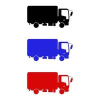 Set Of Trucks On White Background vector