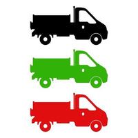 Set Of Trucks On White Background vector