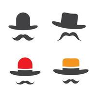 conjunto de ilustraciones de imágenes de logotipo de sombrero de coboy vector