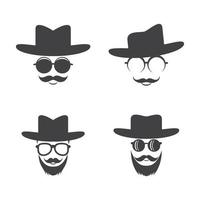 Cowboy hat logo images  illustration set vector