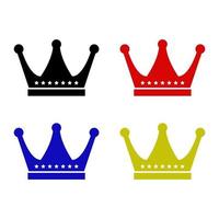 Crown Set On White Background vector