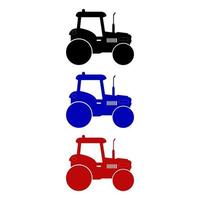 Set Of Tractor On White Background vector