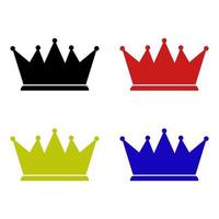 Crown Set On White Background vector
