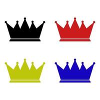 Crown Set On White Background vector