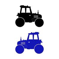 conjunto de tractor sobre fondo blanco vector