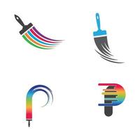 Paintbrush logo images illustration vector