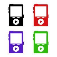 Mp3 Player On White Background vector