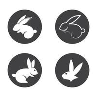 Rabbit logo images  illustration set vector