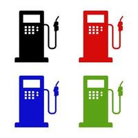 gasolinera sobre fondo blanco vector