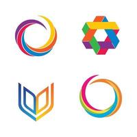 conjunto de ilustraciones de imágenes de logotipo abstracto vector