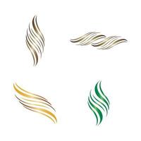 conjunto de iconos de vector de logotipo y símbolo de cabello