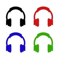 Headphones On White Background vector