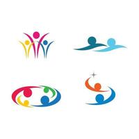 Community care logo images design vector