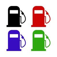 gasolinera sobre fondo blanco vector