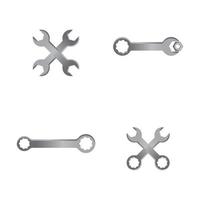 Wrench logo images illustration set vector