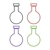 Laboratory Flask On White Background vector