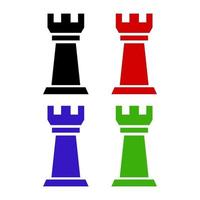 Set Of Chess Pawn On White Background vector