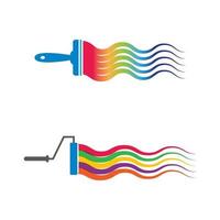 Paintbrush logo images illustration set vector