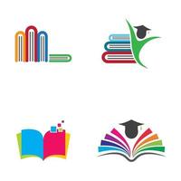 conjunto de imágenes de logotipo de libro vector