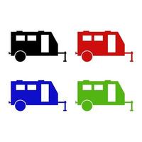 Camper On White Background vector