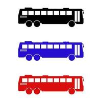 Set Of School Bus On White Background vector