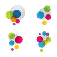 conjunto de imágenes de logo de burbujas de discurso vector