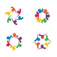 Community care logo images design set vector