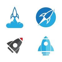 Rocket logo images set vector