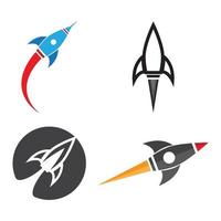 Rocket logo images set vector
