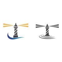 Lighthouse logo images illustration set vector