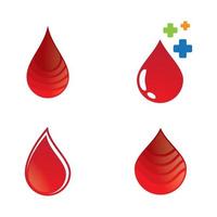 conjunto de imágenes de logo de gota de sangre vector