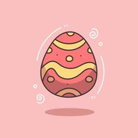 coloridas ilustraciones de huevos de pascua ornamentados vector