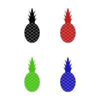 Pineapple On White Background vector