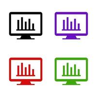 analítica sobre fondo blanco vector