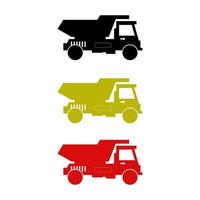 Set Of Trucks On White Background vector