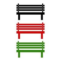 Bench On White Background vector