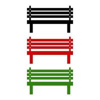 Bench On White Background vector