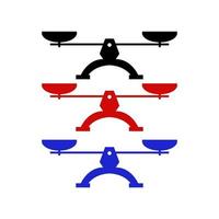 Set Of Scales On White Background vector