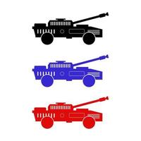 Tank Set On White Background vector